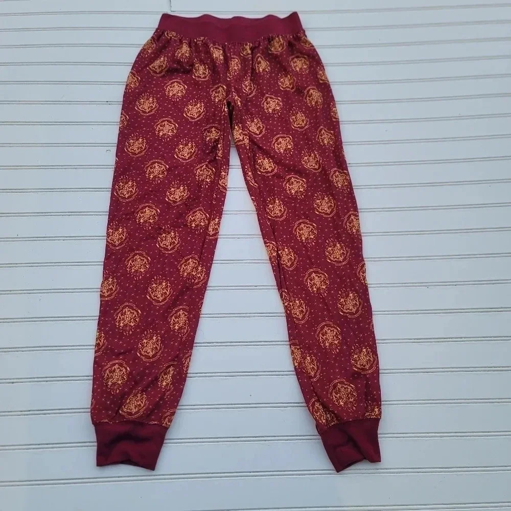 Harry Potter PJ Sleep Jogger Lounge Pajama Pants Comfort Red Sleep Juniors Sz L
